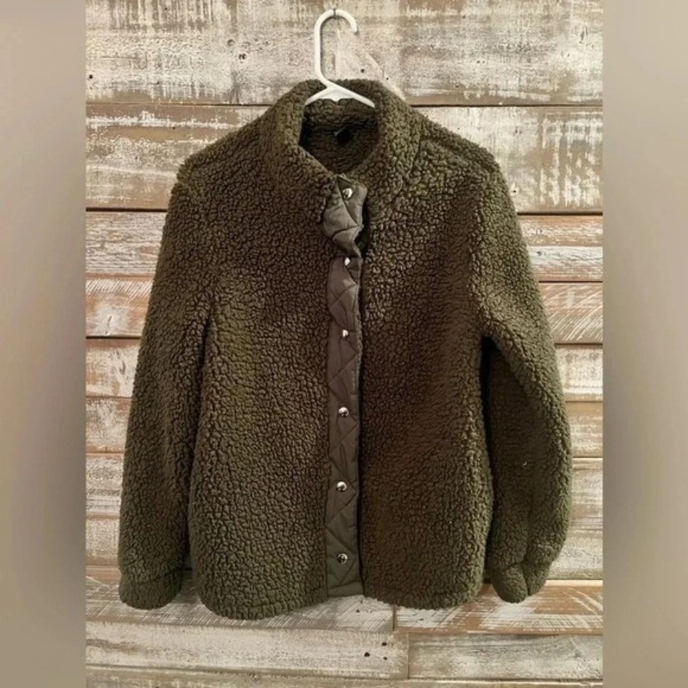 SHEIN women's green long sleeved winter coat S‎